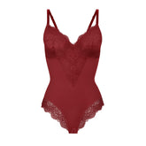 Mariella – Formender Spitzenbodysuit – Rot